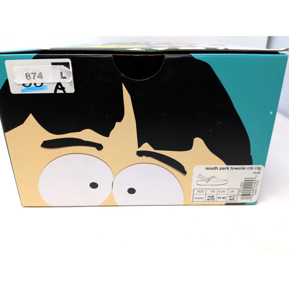Crocs South Park Towelie Blue Terry Fabric Clog Slippers Lightweight US M8 W10